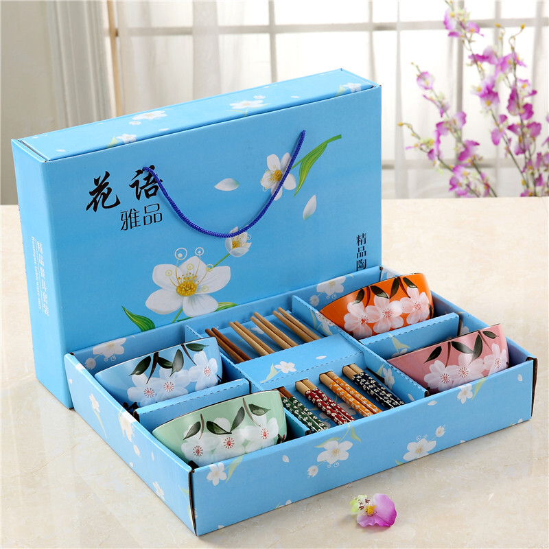 湖光花影 日式創(chuàng)意手繪陶瓷碗，三餐皆是風物詩